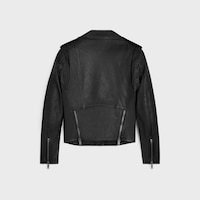 classic biker jacket in calfskin - Black -  - 2 | CELINE