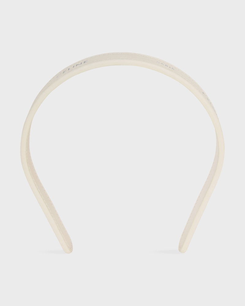 Celine Paris Dünne Stirnbänder aus Kalbsleder - SILBER / WEISS - HAAR-ACCESSOIRES - 1 | CELINE