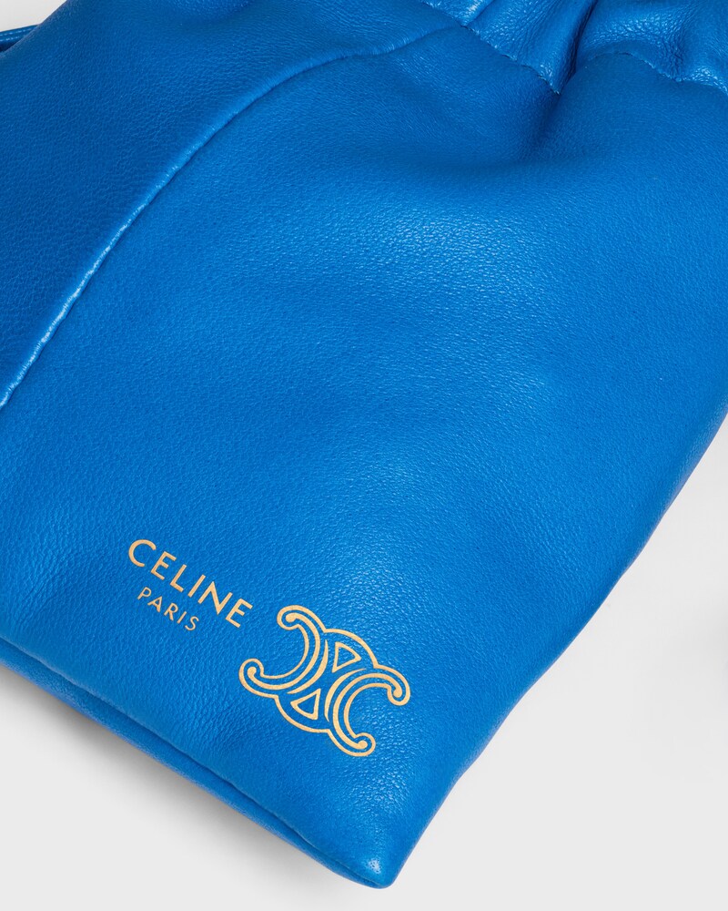 MICRO CRYSTAL POUCH IN SMOOTH LAMBSKIN - ULTRA BLUE - BAG CHARMS - 1 | CELINE