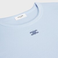 t-shirt triomphe jersey coton côtelé - CIEL/NAVY -  - 2 | CELINE