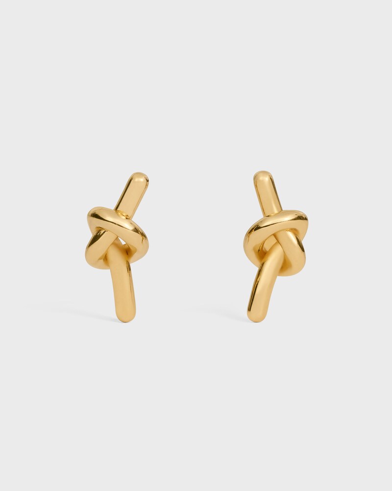 KNOT STUDS IN BRASS WITH GOLD FINISH - GOLD - GIFTS FOR HER - 1 | CELINE