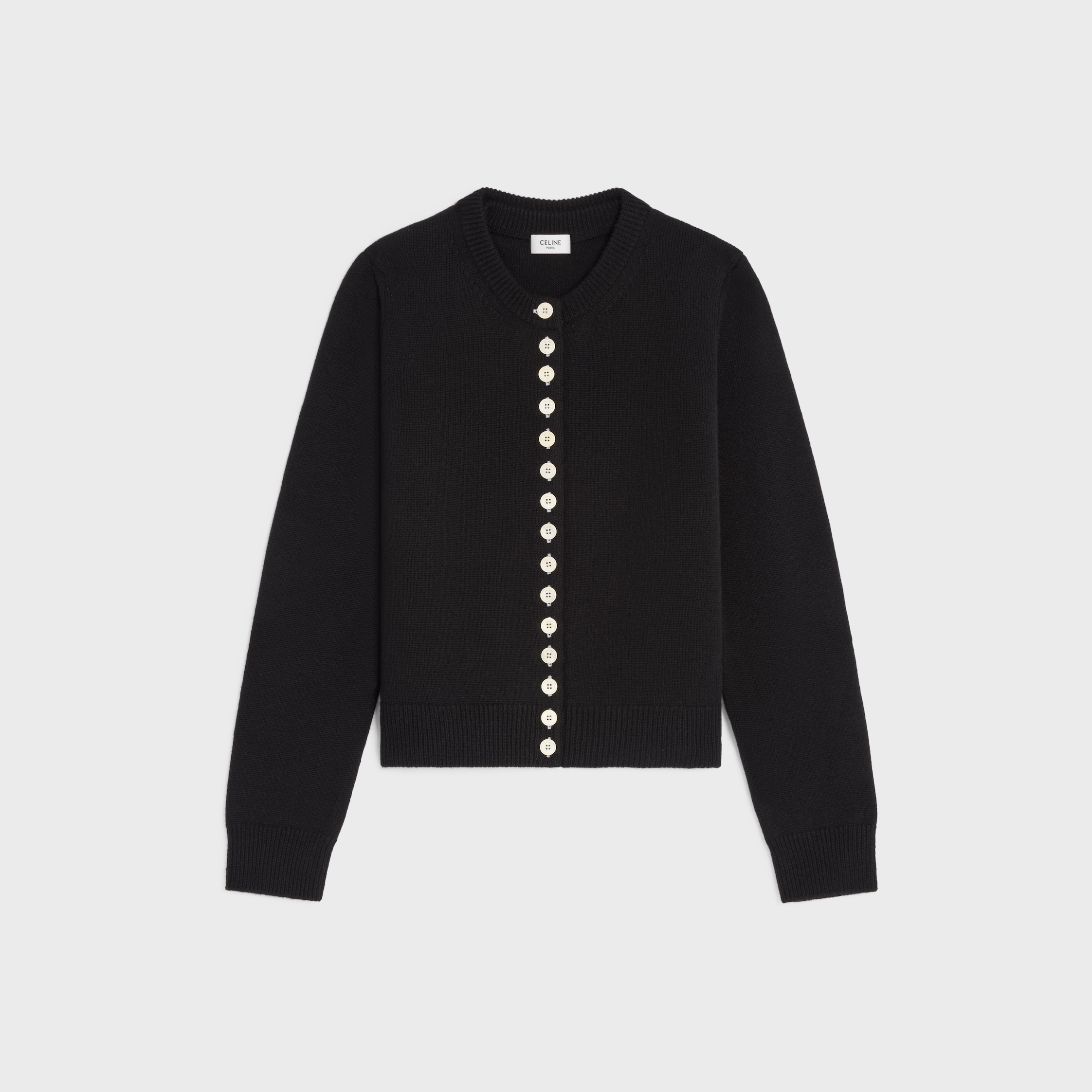 twinset cardigan IN heritage cashmere - BLACK | CELINE