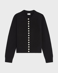 CONJUNTO DE CÁRDIGAN DE CACHEMIRA HERITAGE - NEGRO -  - 1 | CELINE