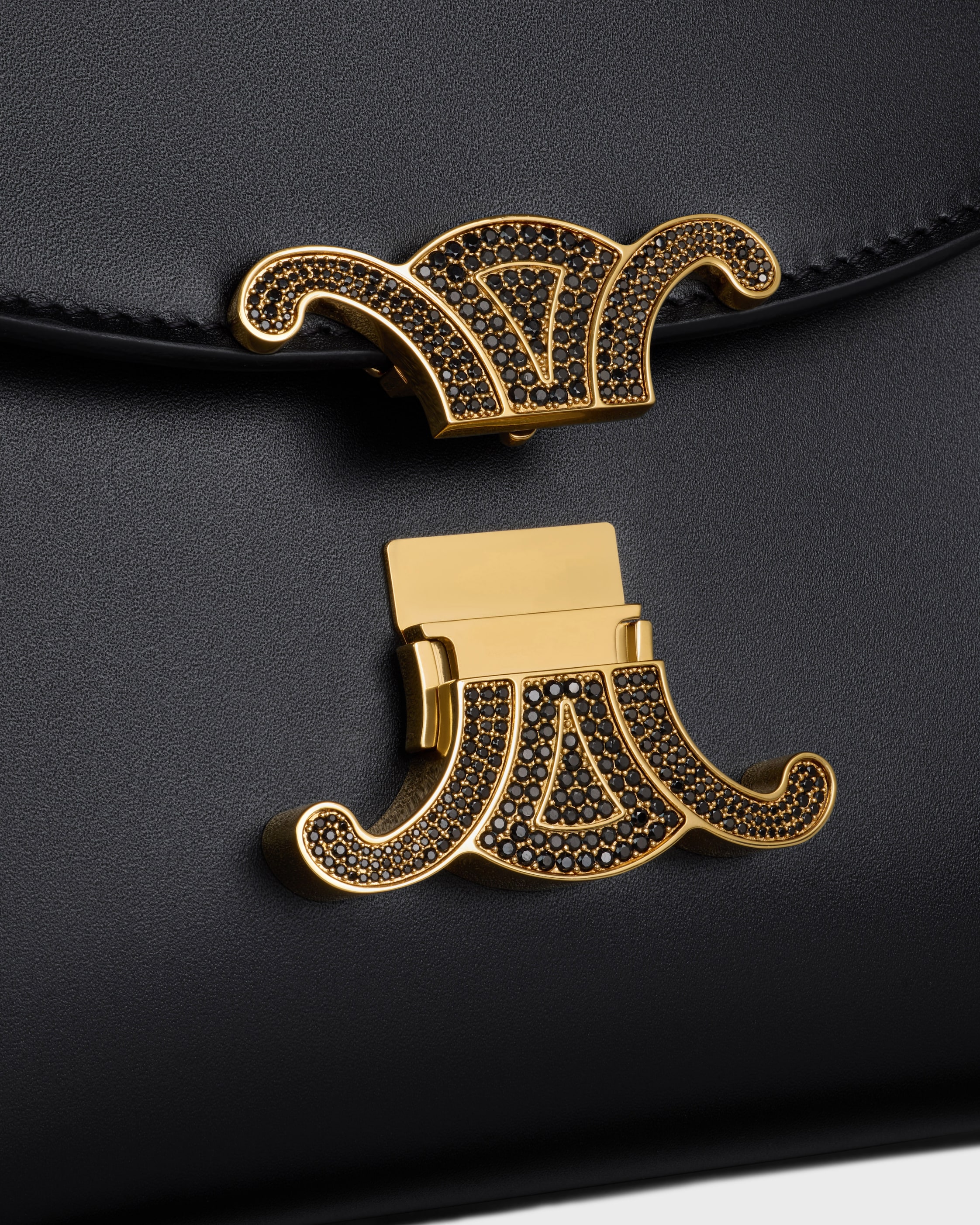 TEEN NINO BAG IN SMOOTH SATINATED CALFSKIN WITH STRASS CLOSURE