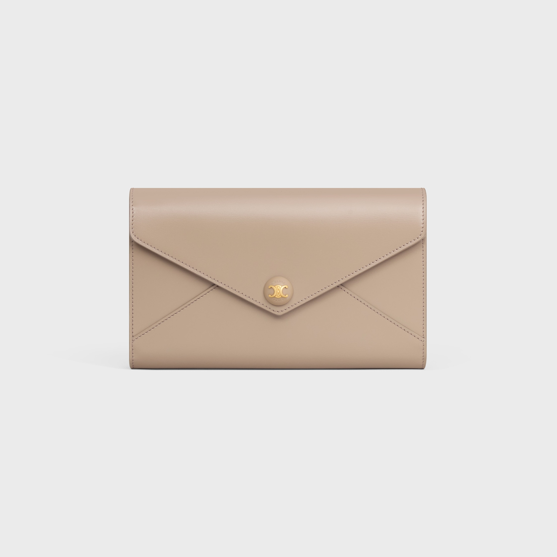 CELINE ENVELOPE WALLET ON CHAIN IN Shiny calfskin