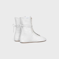 BALLET HIGH - LACE-UP BOOT IN LAMBSKIN - Ultra White -  - 2 | CELINE