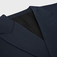 CLASSIC JACKET IN DIAGONAL WOOL - NAVY -  - 2 | CELINE