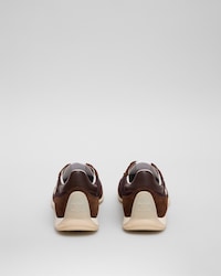 RACER SNEAKER IN NYLON, SUEDE AND LEATHER - DARK BROWN -  - 2 | CELINE
