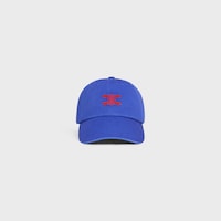 VIVIENNE CAP IN cotton twill - BLUE / RED -  - 2 | CELINE