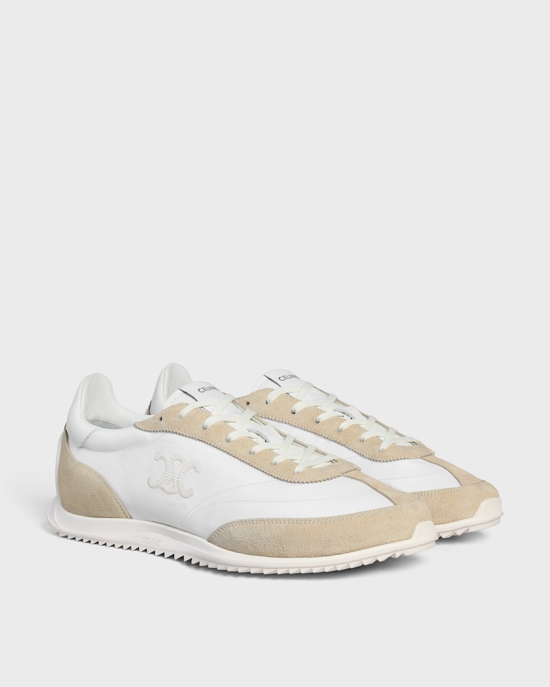 SNEAKER RACER EN NYLON, CUIR DE VEAU VELOURS ET CUIR DE VEAU - OFF WHITE -  - 1 | CELINE
