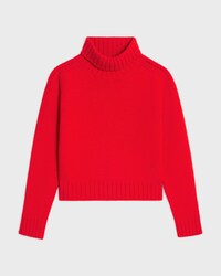 turtleneck sweater IN SEAMLESS CASHMERE - BRIGHT RED -  - 1 | CELINE
