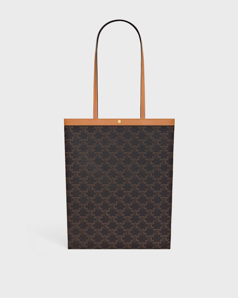 BOLSO FLAT SHOPPER MEDIANO DE lona Triomphe - MIEL - BOLSOS DE HOMBRO - 1 | CELINE