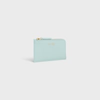 PORTE-CARTES LONG ZIPPé VEAU SOUPLE GRAINé - BLEU POUDRE / IVOIRE - NOUVEAUTÉS - 2 | CELINE