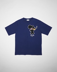 เสื้อยืด CELINE ผ้าคอตตอนเจอร์ซีย์ - สีน้ำเงินเนวีฟอก / หลากสี -  - 1 | CELINE