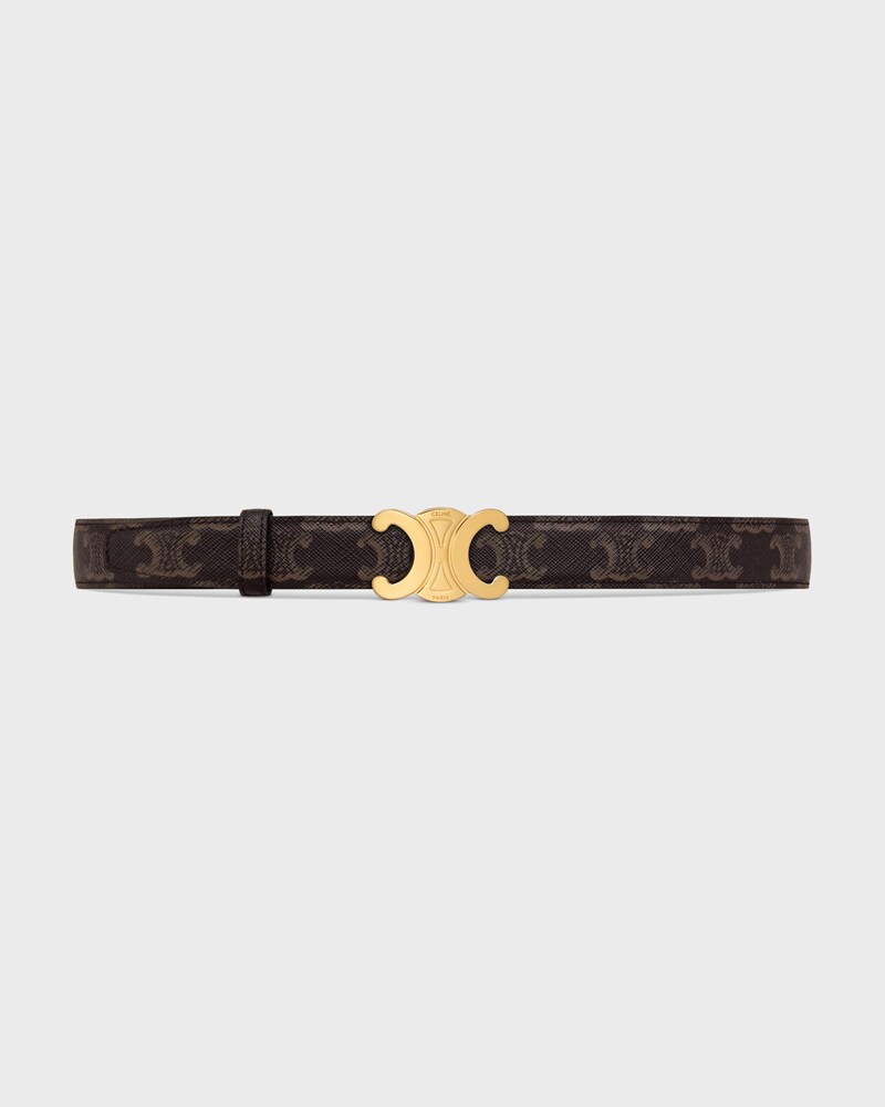 Reversible Strap 25MM IN Taurillon Leather and Triomphe Canvas -  -  - 1 | CELINE