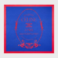 square IN BLASON COLBERT SILK TWILL - RED/BLUE -  - 1 | CELINE