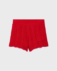 mini shorts IN cotton pointelle - BRIGHT RED -  - 2 | CELINE