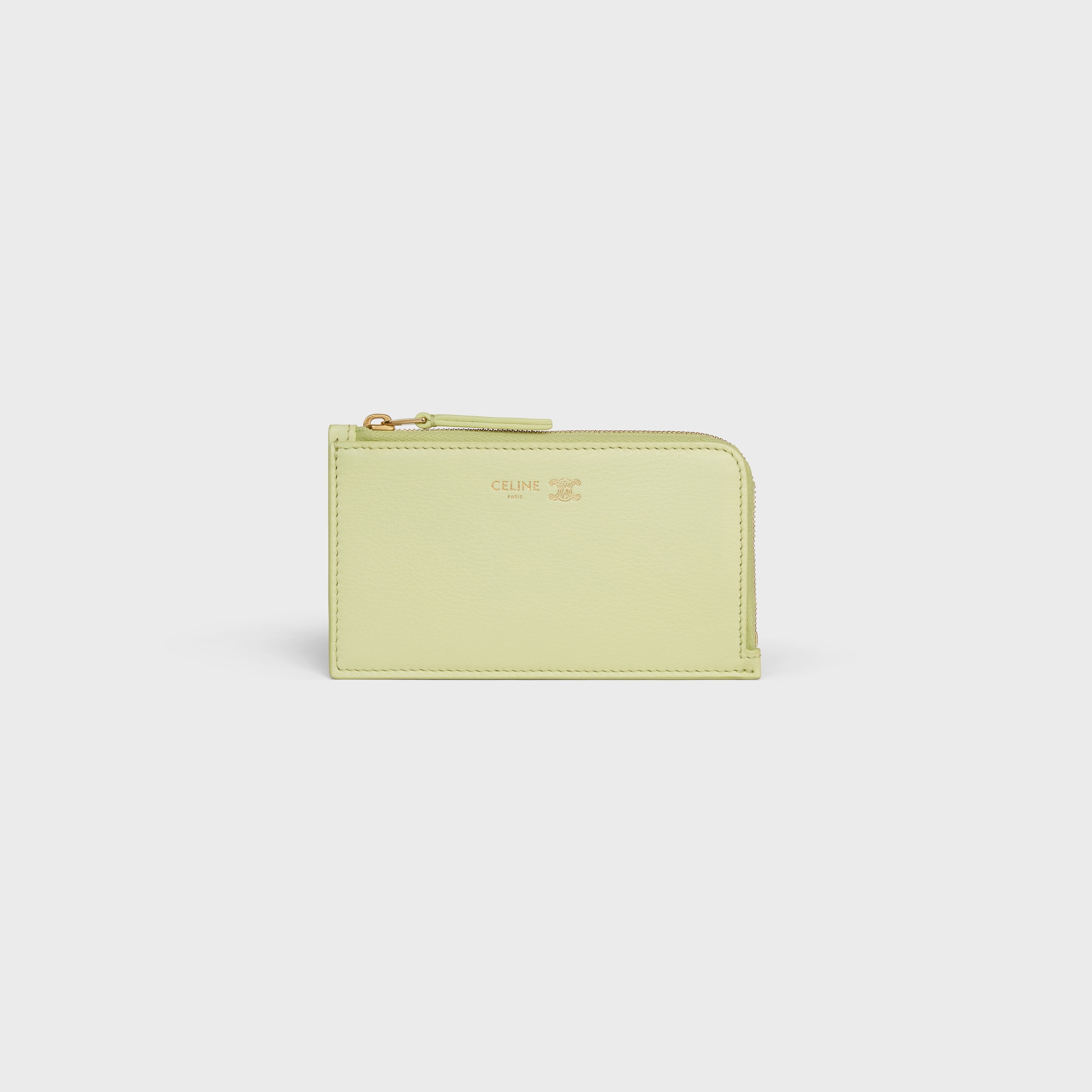 CELINE LONG ZIPPED CARD HOLDER IN SUPPLE GRAINED CALFSKIN