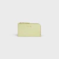 PORTE-CARTES LONG ZIPPé VEAU SOUPLE GRAINé - VERT LIME / SAFARI - NOUVEAUTÉS - 1 | CELINE