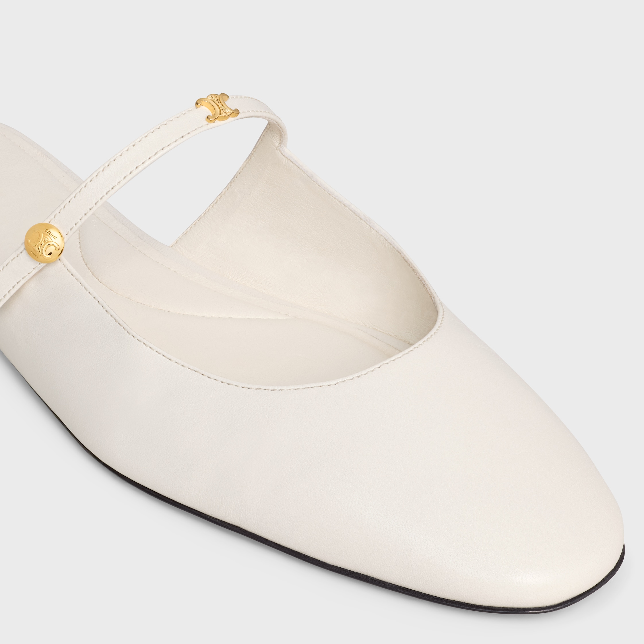 MACARON MULE IN GOATSKIN - CHALK | CELINE