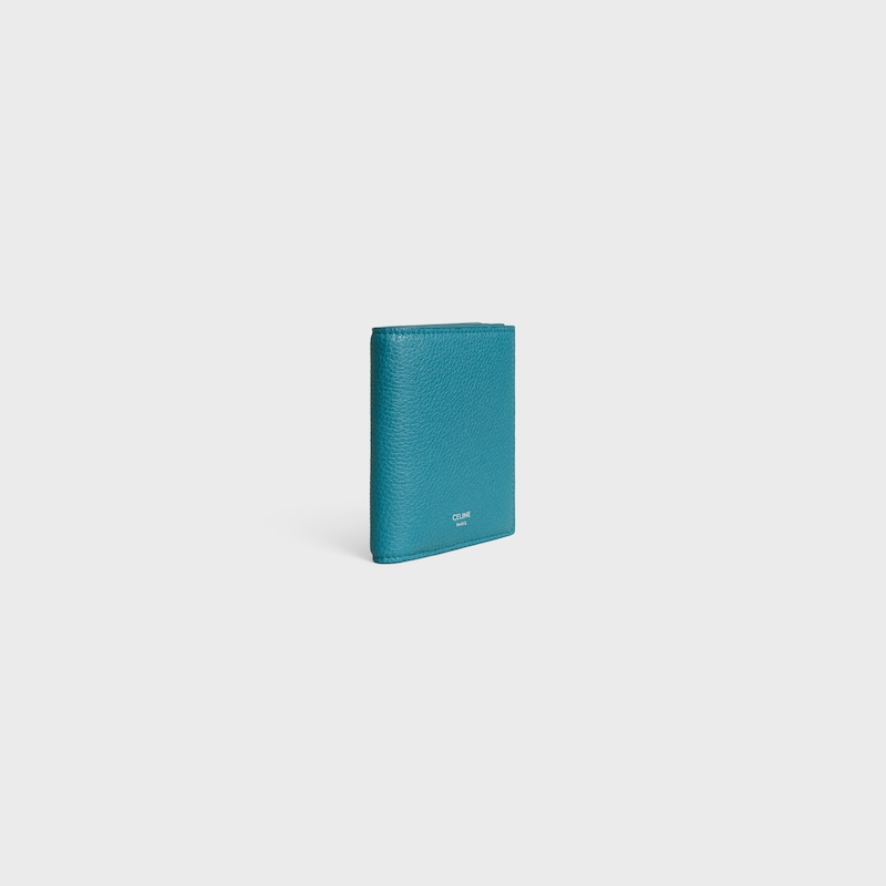 Compact Wallet IN GRAINED CALFSKIN - COBALT - DRAWING SERIES - 1 | CELINE