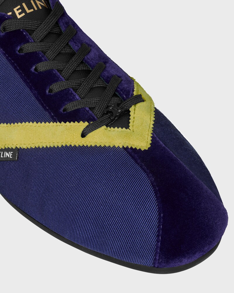THE FLAT SNEAKER EN GROS GRAIN, VELOURS, CUIR DE VEAU VELOURS ET CUIR D'AGNEAU - Violet -  - 1 | CELINE