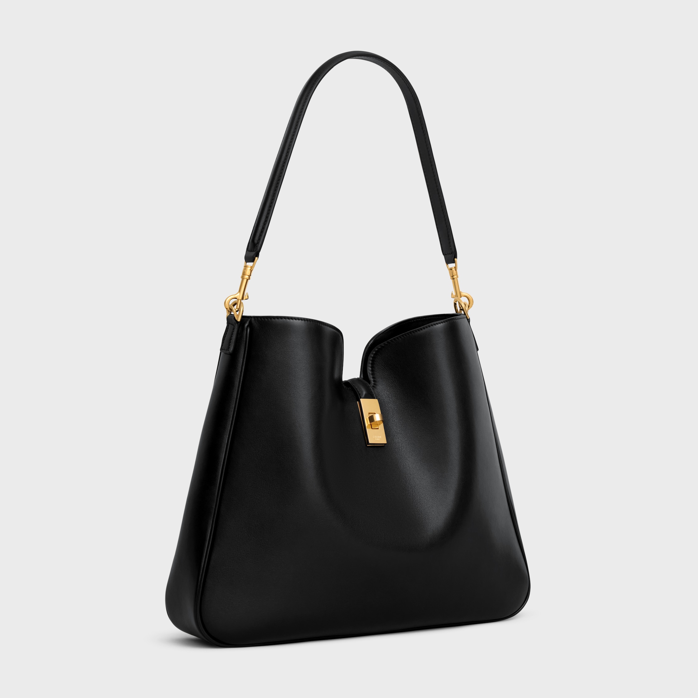 1回使用CELINEケース ペトロール 10C663BFU.31AN MEDIUM CAMILLE 16 SOFT BAG IN SMOOTH CALFSKIN - BLACK | CELINE