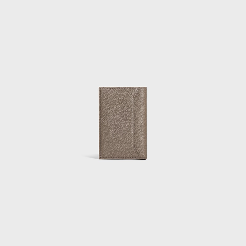 VERTICAL CARD HOLDER IN GRAINED CALFSKIN - SOURIS - CARD HOLDERS - 1 | CELINE