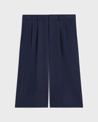 petite bermudas IN cotton and wool gabardine - NAVY -  - 1 | CELINE