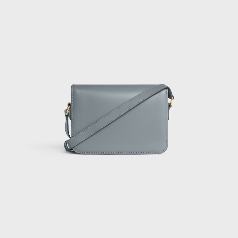 Teen Triomphe Bag in shiny calfskin - BLUE GREY - TRIOMPHE - 1 | CELINE