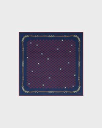 bandana IN heritage silk twill - NAVY/PINK/RED -  - 1 | CELINE