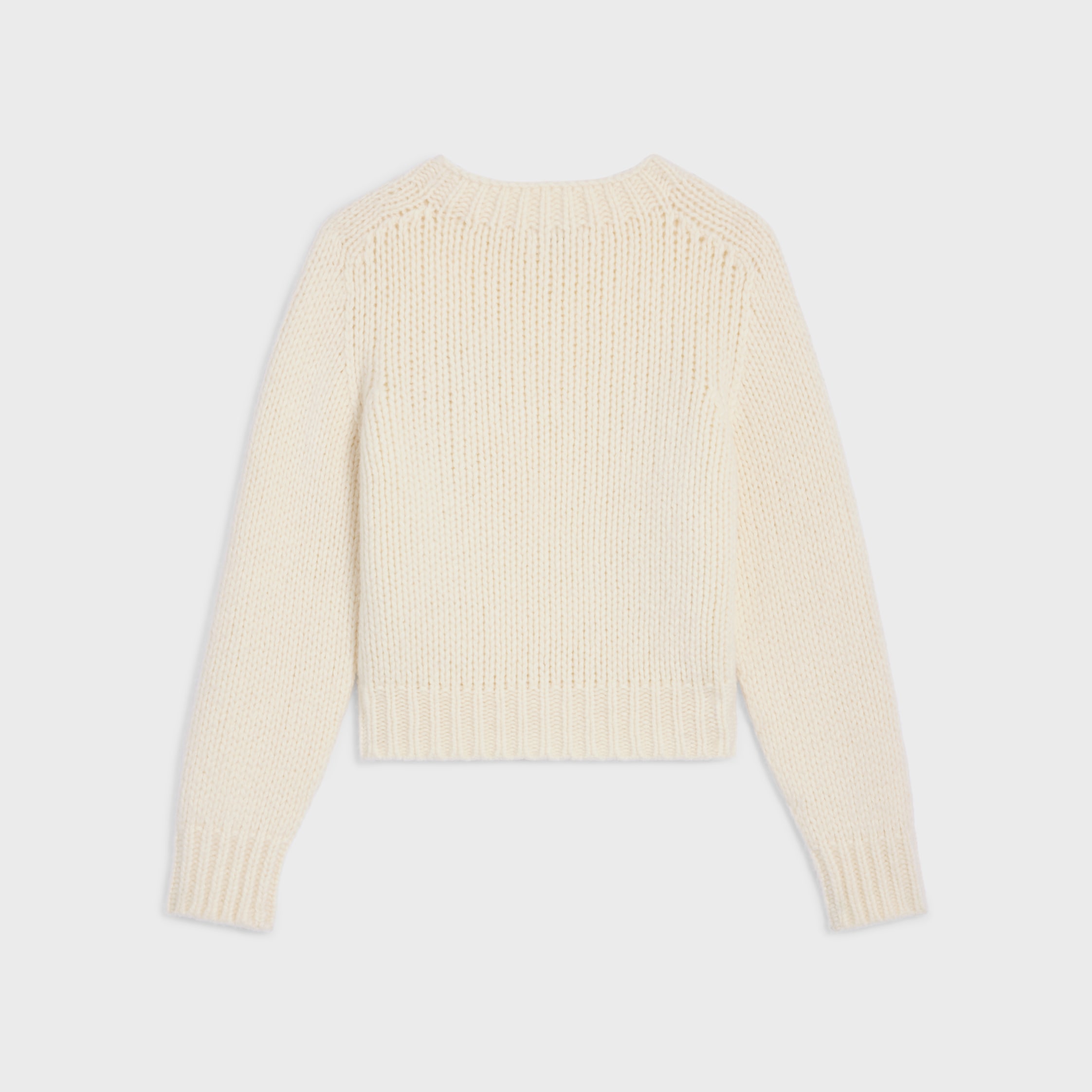 crewneck sweater IN cashmere and silk - OFF WHITE | CELINE