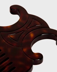 Triomphe Hair Comb in acetate - DARK HAVANA - SMALL GIFTS - 2 | CELINE