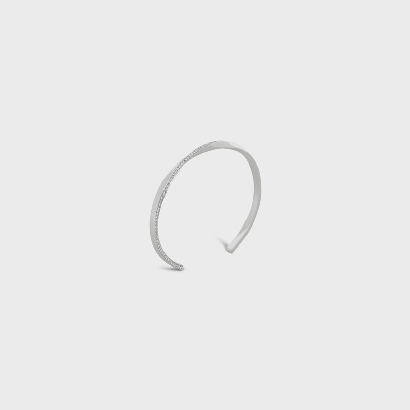 Torsion Bracelet in White Gold and Diamonds - White Gold and White -  - 1 | CELINE