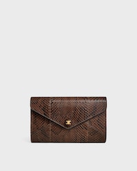 POCHETTE ENVELOPPE AVEC CHAÎNE Python - HICKORY - MINI SACS - 1 | CELINE