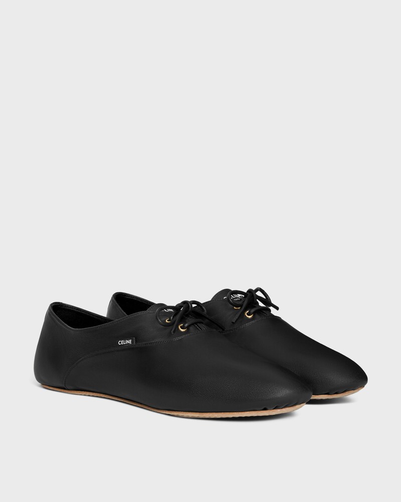 BALLET LACE-UP SHOE IN LAMBSKIN - BLACK -  - 1 | CELINE