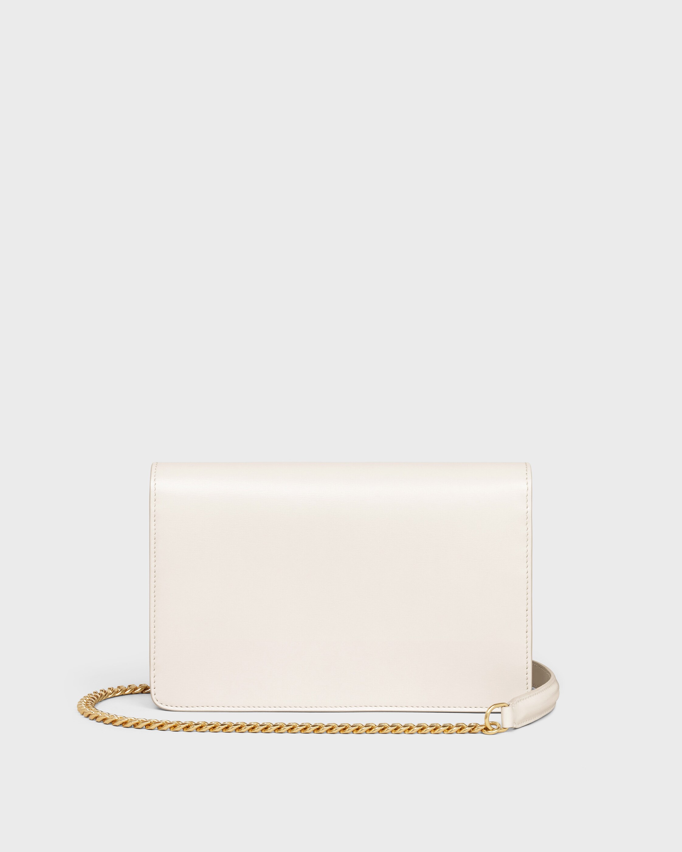 WALLET ON CHAIN MARGO in Shiny calfskin - WHITE COTTON | CELINE