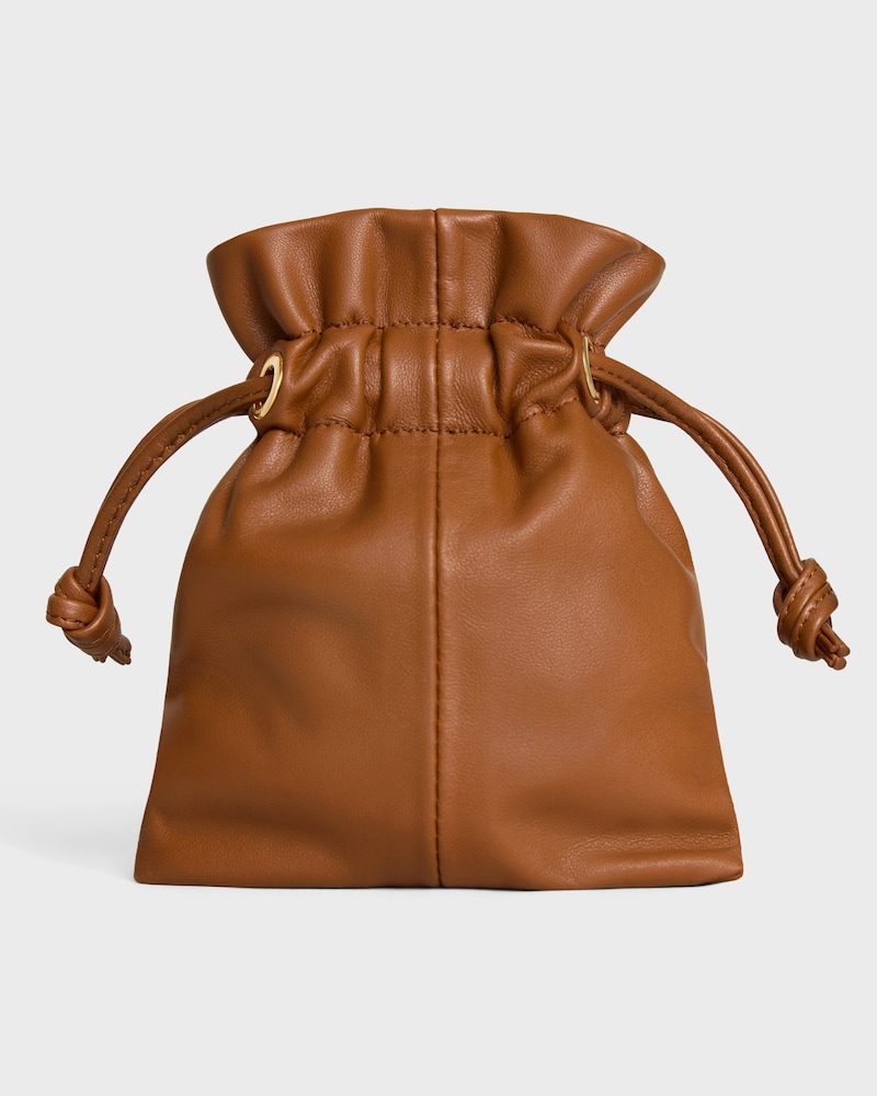MICRO CRYSTAL POUCH IN SMOOTH LAMBSKIN - SOFT TAN - BAG CHARMS - 1 | CELINE