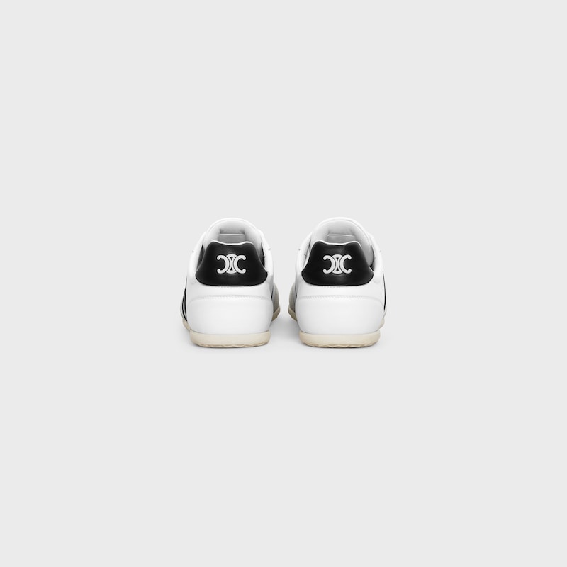CELINE JOGGER LOW LACE-UP SNEAKER in CALFSKIN & SUEDE CALFSKIN - OPTIC WHITE/GREY/BLACK -  - 1 | CELINE
