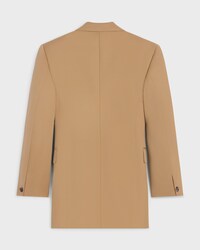 colonne jacket IN DIAGONAL WOOL - CARAMEL -  - 2 | CELINE