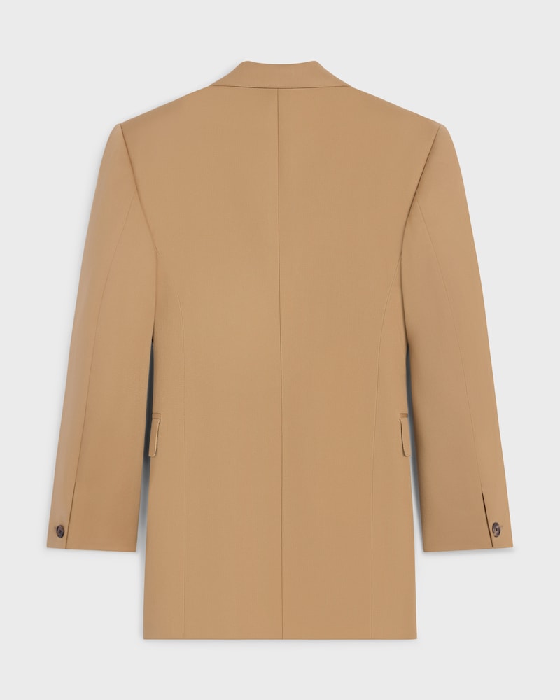 Giacca colonne in lana con trama diagonale - CARAMELLO -  - 1 | CELINE