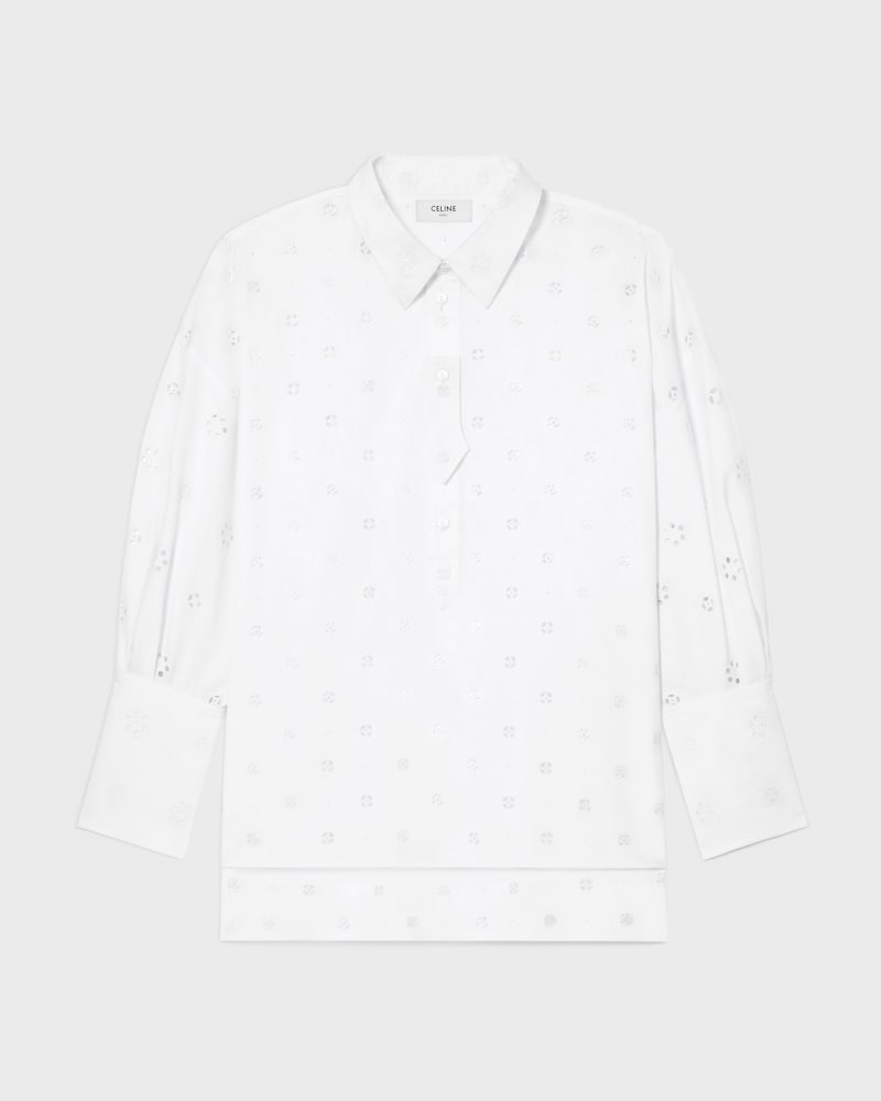 shirt IN broderie anglaise cotton - WHITE -  - 1 | CELINE