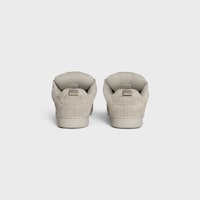 CELINE HUNTINGTON LOW LACE-UP SNEAKER in SUEDE CALFSKIN AND MESH - GREGE -  - 2 | CELINE
