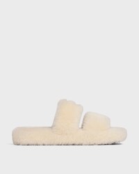 CELINE SLIDES TRIOMPHE EN Shearling - BEIGE/MARRON -  - 1 | CELINE