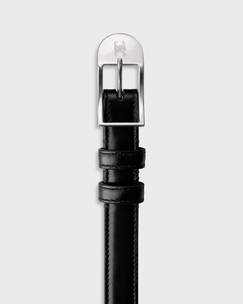 BC-25 BELT 18MM IN Taurillon Leather - BLACK -  - 1 | CELINE
