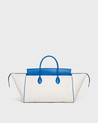 MALETA GRANDE DE TEJIDO Y PIEL DE BECERRO - NATURAL / ULTRAZUL - BOLSOS DE VIAJE - 2 | CELINE