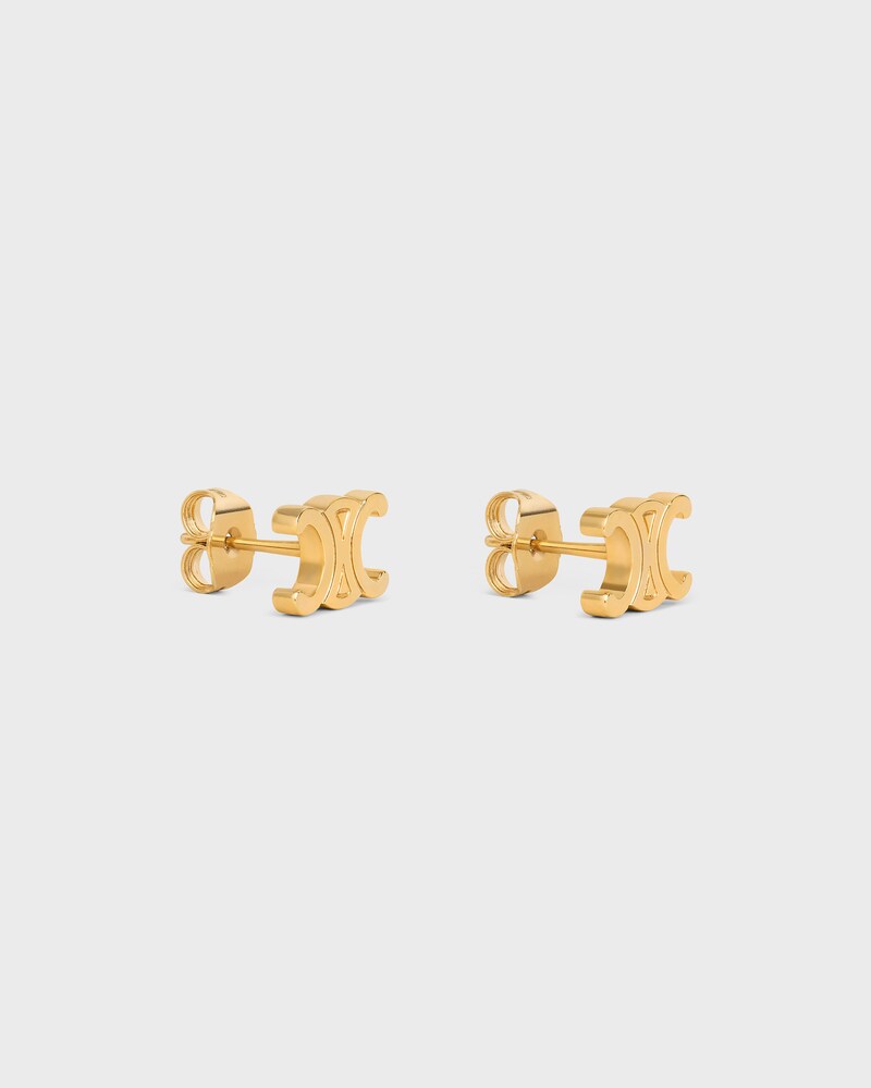 PENDIENTES TRIOMPHE DE LATÓN CON ACABADO DORADO - DORADO - PENDIENTES - 1 | CELINE