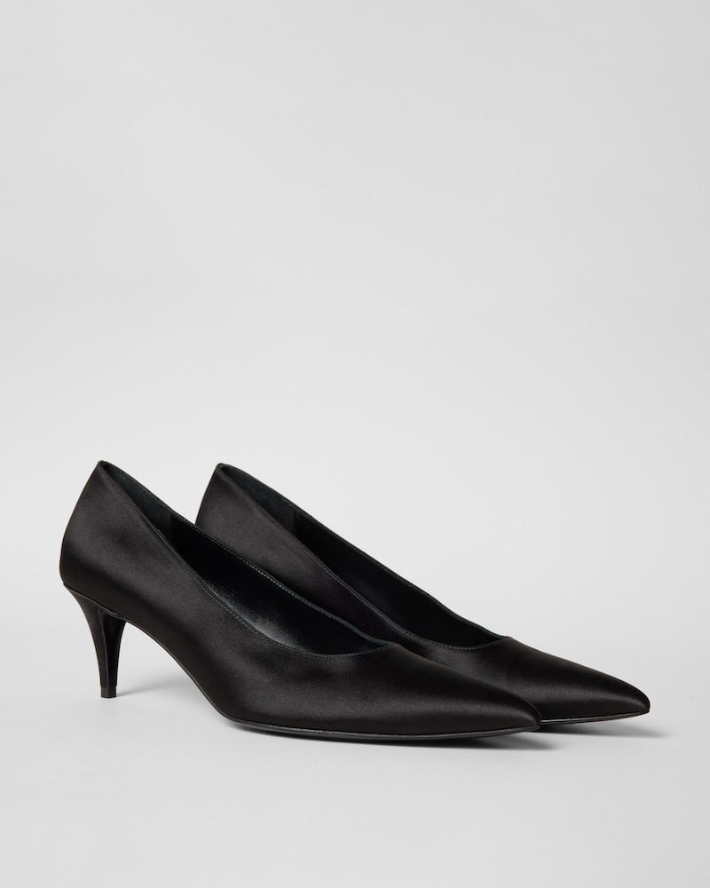 SCARPIN MIDI EM CETIM - PRETO - - 1 | CELINE