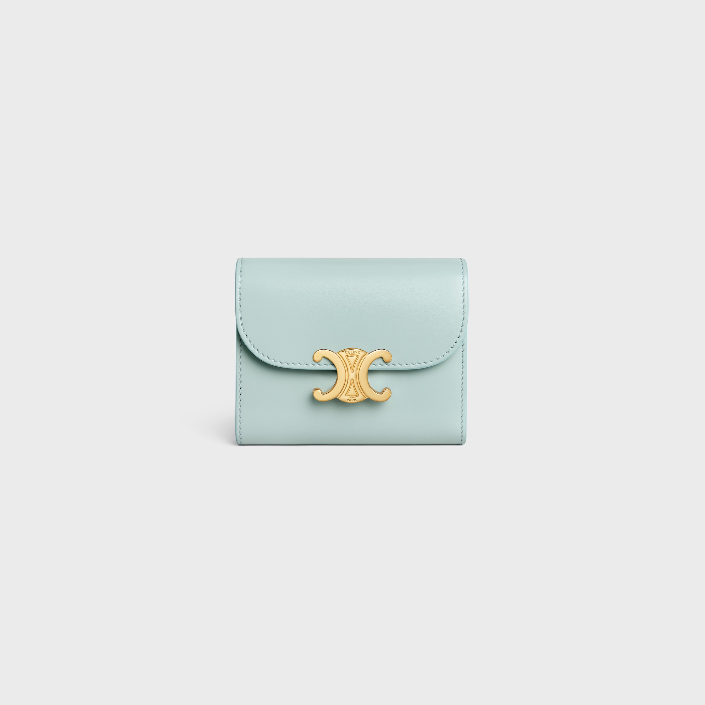 CELINE Small Flap Wallet TRIOMPHE IN Shiny calfskin