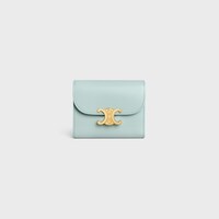 Small Flap Wallet TRIOMPHE IN Shiny calfskin - POWDER BLUE - NEW - 1 | CELINE
